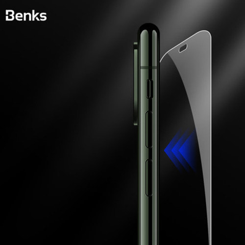벤크스 아이폰11 프로 맥스 라운드 풀커버 강화유리 액정보호 필름 OKR